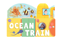 Ocean Train: An Activity Board Book (On-Track Learning) Cover Image