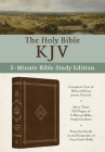 The Holy Bible KJV: 5-Minute Bible Study Edition [Classic Hickory] By Compiled by Barbour Staff Cover Image