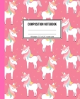 Composition Notebook: Pink Unicorn Notebook For Girls By Girly Print Notebooks Cover Image