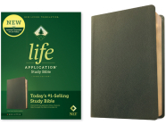 NLT Life Application Study Bible, Third Edition (Genuine Leather, Olive Green, Red Letter) Cover Image