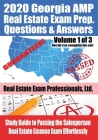 2020 Georgia AMP Real Estate Exam Prep Questions and Answers: Study Guide to Passing the Salesperson Real Estate License Exam Effortlessly [Volume 1 o Cover Image