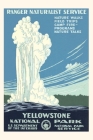 Vintage Journal Yellowstone National Park Travel Poster, Old Faithful Cover Image