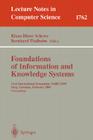 Foundations of Information and Knowledge Systems: First International Symposium, Foiks 2000, Burg, Germany, February 14-17, 2000 Proceedings (Lecture Notes in Computer Science #1762) Cover Image