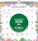 Succulents 2025 12 X 12 Spiral Wall Calendar Cover Image