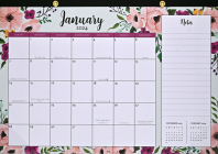 2024 Floral Desk Pad Calendar By Peter Pauper Press (Created by) Cover Image