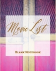Movie List - Blank Notebook - Write It Down - Pastel Hot Pink Yellow Gold Wooden Abstract Modern Contemporary Design By Presence Cover Image