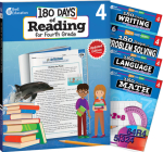 180 Days Reading, Math, Problem Solving, Writing, & Language Grade 4: 5-Book Set (180 Days of Practice) By Multiple Authors Cover Image