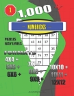 1,000 + Numbricks puzzles easy levels: Formats 4x4 + 5x5 + 6x6 + 7x7 + 8x8 + 9x9 + 10x10 + 11x11 + 12x12 (Puzzle Book #1) By Basford Holmes Cover Image