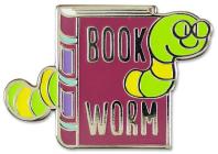 Enamel Pin Bookworm By Inc Peter Pauper Press (Created by) Cover Image