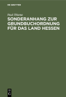 Sonderanhang Zur Grundbuchordnung Für Das Land Hessen Cover Image