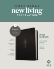 NLT Wide Margin Bible, Filament Enabled Edition (Red Letter, Hardcover Leatherlike, Black Cross) Cover Image