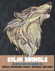 Color Animals - Coloring Book for Grown-Ups - Impala, Groundhog, Rabbit, Crocodile, and more Cover Image
