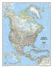 National Geographic North America Wall Map - Classic (23.5 X 30.25 In) (National Geographic Reference Map) By National Geographic Maps Cover Image