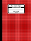 4x4 Graph Paper Composition Notebook: Square Grid or Quad Ruled Paper. Large Size Notebook, Red Squares Book Cover. By Ts Graphy Press Cover Image