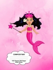 Composition: Brown Skin Mermaid Princess Wide Ruled Composition Book 7.44 x 9.69, 100 sheets, 200 pages, book for school, boys, gir By Elle Books Cover Image