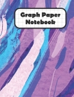Graph Paper Notebook: Blue Purple Watercolor Grid Paper Quad Ruled 4 Squares Per Inch Large Graphing Paper 8.5
