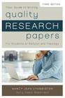 Your Guide to Writing Quality Research Papers: For Students of Religion and Theology Cover Image