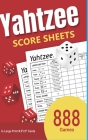 Yahtzee Score Sheets: 888 Games in Large Print 8.5x11 Cards By Katie Banks Cover Image