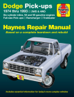 Dodge Ramcharger & Trailduster Full-size Pick-ups 1974 thru 1993 Haynes Repair Manual:  1974 thru 1993 Cover Image