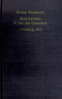 Kurt Lewins Kritik der Ganzheit By Stefan Blankertz Cover Image