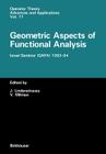 Geometric Aspects of Functional Analysis: Israel Seminar (Gafa) 1992-94 (Operator Theory: Advances and Applications #77) By Joram Lindenstrauss (Editor), Vitali Milman (Editor) Cover Image