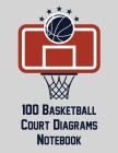 100 Basketball Court Diagrams Notebook: Full Page Basketball Court Diagrams for Drawing Up Plays, Drills, and Scouting (8.5x11) By Fred Arcano Cover Image