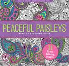 Peaceful Paisleys Adult Coloring Book Cover Image