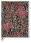 Garnet Softcover Flexis Ultra 176 Pg Unlined Silver Filigree Collection By Paperblanks Journals Ltd (Created by) Cover Image