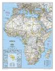 National Geographic Africa Wall Map - Classic (24 X 30.75 In) (National Geographic Reference Map) By National Geographic Maps Cover Image