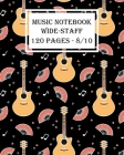 Music Notebook Wide Staff Guitar Seamless Pattern: Music Sheet Guitar/120 pages/8/10, Soft Cover, Matte Finish By Music Sheet Wide Staff Journals Cover Image