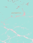 Notebook: Trendy Blue Marble and Rose Gold - 8.5 x 11, 150 Wide Ruled Pages - Gift for Women and Teen Girls By Blush Marble Notebooks Cover Image