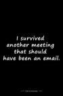 I survived another meeting that should have been an email.: Lined notebook (6x9 inches) Cover Image
