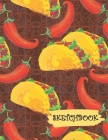 Sketchbook: Tacos & Red Peppers Fun Framed Drawing Paper Notebook By Sparks Sketches Cover Image