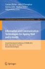 Information and Communication Technologies for Ageing Well and E-Health: Second International Conference, Ict4awe 2016, Rome, Italy, April 21-22, 2016 (Communications in Computer and Information Science #736) Cover Image