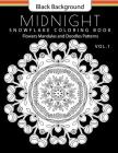 Snowflake Coloring Book Midnight Edition Vol.1: Adult Coloring Book Designs (Relax with our Snowflakes Patterns (Stress Relief & Creativity)) Cover Image
