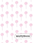 Sketchbook: Pink Lollipop Candy Fun Framed Drawing Paper Notebook By Sparks Sketches Cover Image