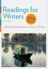 Readings for Writers, 2016 MLA Update (Mindtap Course List) Cover Image