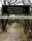 200 Worksheets - Word Names for 4 Digit Numbers: Math Practice Workbook Cover Image