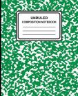 Unruled Composition Notebook: Marble (Green), 7.5