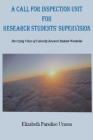 A Call for Inspection Unit for Research Students' Supervision By Elizabeth Paradiso Urassa Cover Image