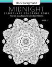 Snowflake Coloring Book Midnight Edition Vol.2: Adult Coloring Book Designs (Relax with our Snowflakes Patterns (Stress Relief & Creativity)) Cover Image