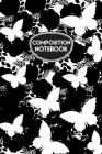 Composition Notebook: Black and White Butterfly Pattern By Alledras Designs Butterflies Cover Image
