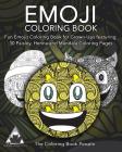 Emoji Coloring Book: Fun Emojis Coloring Book for Grown-Ups featuring 30 Paisley, Henna and Mandala Coloring Pages By Coloring Book People Cover Image