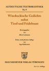 Winsbeckische Gedichte Nebst Tirol Und Fridebrant (Altdeutsche Textbibliothek #9) Cover Image