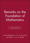 Remarks on the Foundation of Mathematics Cover Image
