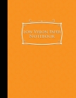 Low Vision Paper Notebook: Bold Line White Paper For Low Vision Writing, Great for Students, Work, Writers, School & Taking Notes, Orange Cover, By Moito Publishing Cover Image