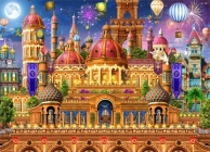 Brain Tree - Castle Festival 1000 Pieces Jigsaw Puzzle for Adults: With Droplet Technology for Anti Glare & Soft Touch By Brain Tree Games LLC (Created by) Cover Image