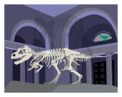T-Rex Dinosaur Art Print 11x14 (Alphabet Cities) By Michael Schafbuch (Illustrator) Cover Image