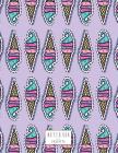 Notebook: Ice cream on purple cover and Dot Graph Line Sketch pages, Extra large (8.5 x 11) inches, 110 pages, White paper, Sket By Fos Sette Cover Image