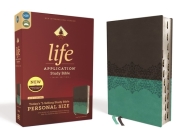 Niv, Life Application Study Bible, Third Edition, Personal Size, Leathersoft, Gray/Teal, Indexed, Red Letter Edition By Zondervan Cover Image